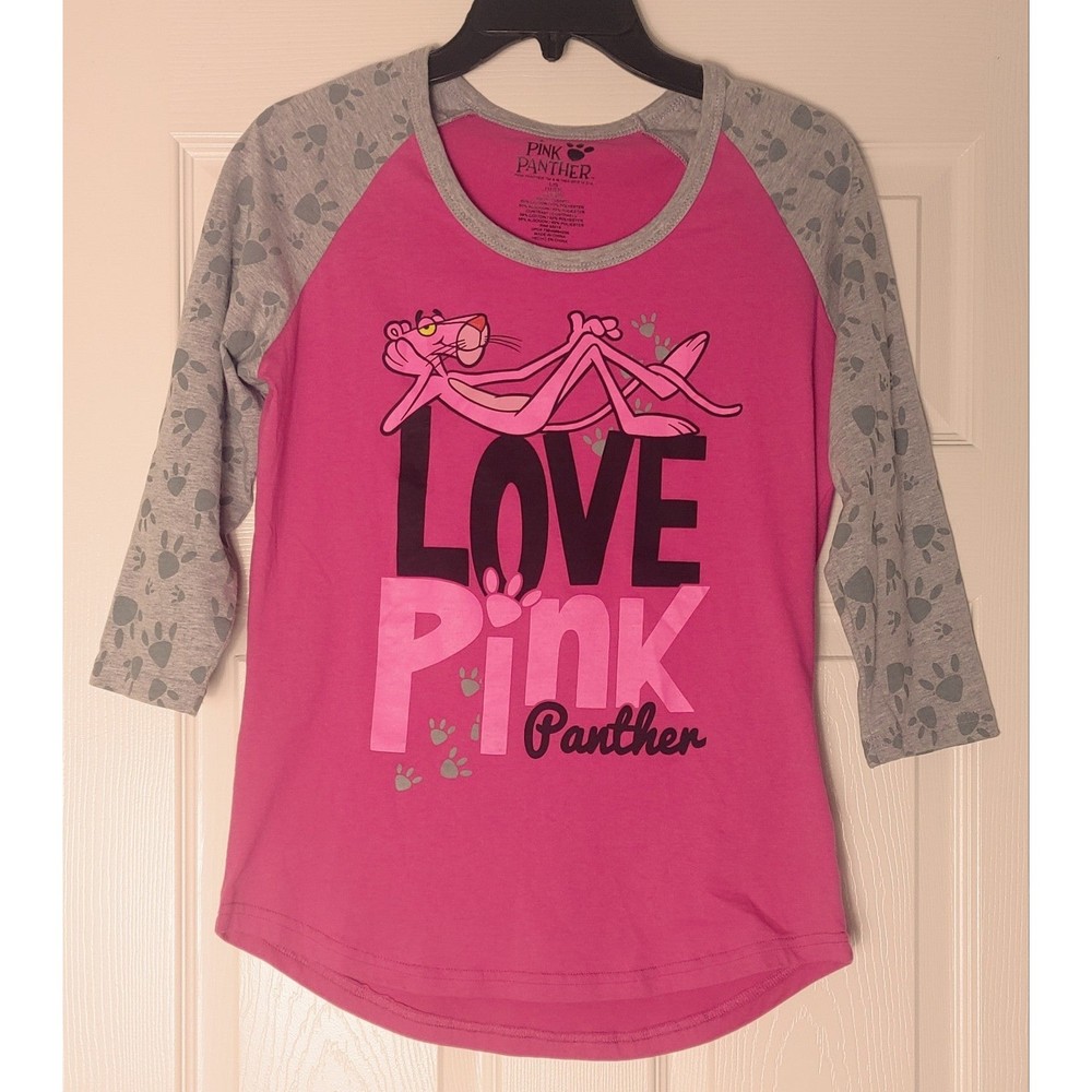 JUNIORS: Pink Panther 3/4 sleeve shirt Large 11/13